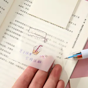 Transparent waterproof sticky notes for student note-taking, reminders and journaling