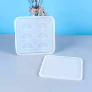 Close-up of translucent silicone mold for eyelash storage box with matching lid