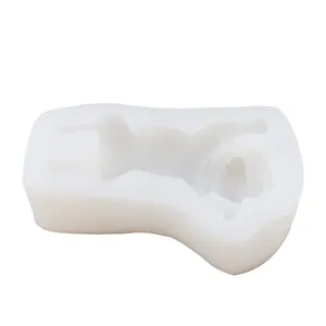 Detailed macro view of 3D Shar Pei dog silicone mold for DIY mousse cake and ice cream