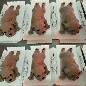 3D Realistic Dog Silicone Cake Mold Shar-Pei Pug French Bulldog Shape Silicone Mousse Ice Cream DIY Baking Mold Tools