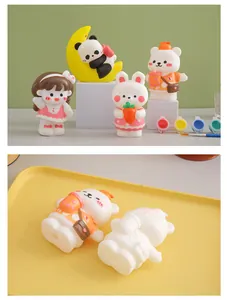 Kit de peinture de poupée en vinyle DIY pour enfants avec ébauches et peintures