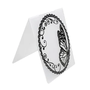 Plastic butterfly oval lace embossing folder for scrapbooking and DIY card making