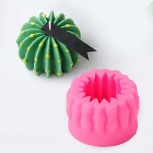 Gedetailleerd aanzicht van een roze cactus siliconen mal voor DIY aromatherapie en kaarsen.