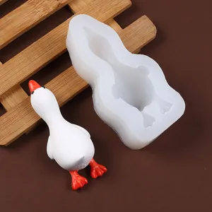 Flexible Silikonform für Mousse-Kuchen in Entenform und Aromatherapie-Gips-Ornamente