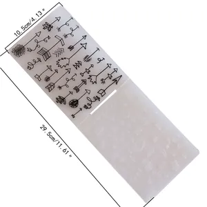 Transparent arrow pattern fondant embossing folder for cake decoration 29.5x10.5cm