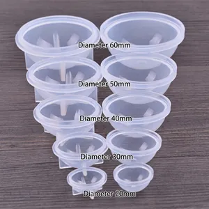 Detailansicht der Silikonformen für Kugeln von 20 mm bis 60 mm für Harz-DIY