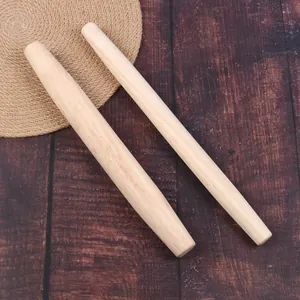 Rodillo de Cocina de Madera de Haya Maciza para Masa Empanadillas Herramienta de Repostería Antiadherente Color Madera Natural
