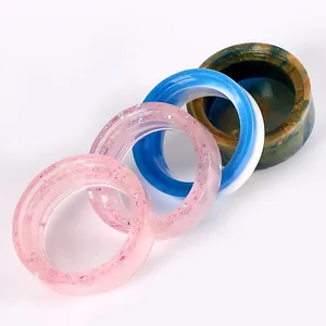 DIY crystal epoxy resin silicone molds for round storage boxes and pencil holders