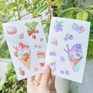 Traumhafte Aquarell-Dessert-Aufkleber für DIY-Journaling und Scrapbooking-Dekoration