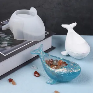 Moule en silicone baleine pour plateaux de rangement DIY et bougeoirs en résine
