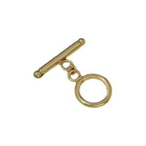 Cierre de palanca OT de oro de 14k para la creación de collares y pulseras hechas a mano