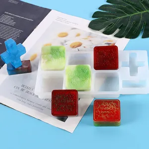 Molde de silicona para sellos de resina con diseños florales y frases en inglés