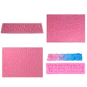 Silicone Lace Border Mold Plum Blossom Vine Embossed Fondant Mold For Cake Decoration Chocolate Sugar Craft DIY Baking Tools