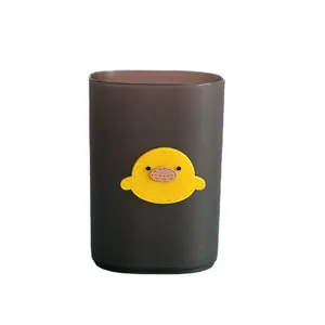 Creative cartoon duck translucent pencil holder desk organizer for stationery storage