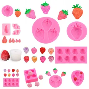 Simulation Erdbeere Silikonform Für DIY Fondant Schokolade Kuchen Dekoration Fruchtform Duftkerze Gipsform
