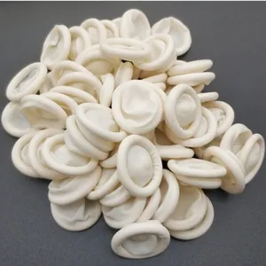Disposable Silicone Protective Finger Cots White Powder Free For Beauty Manicure Electronic Repair Work Finger Sleeves