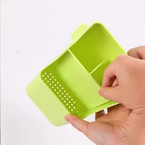 Boîte de rangement multifonctionnelle en plastique vert pour légumes avec drainage