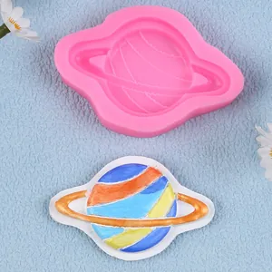 Saturn shaped silicone mold for DIY fondant cake decoration and chocolate making