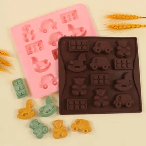 Detalle del molde de silicona animal para decorar tartas, dulces y chocolates