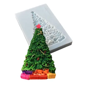 Professional DIY Christmas tree silicone mold for fondant cake and baking decoration
