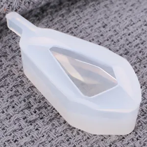 Close-up of diamond-shaped silicone mold for DIY crystal epoxy resin jewelry craft