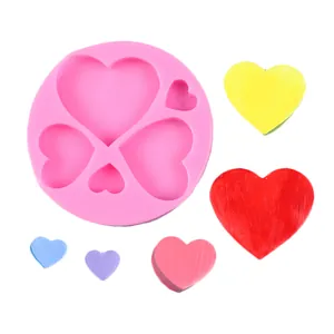 Rosa herzförmige Silikonform für DIY Valentin Schokolade Fondant Kuchendekoration