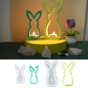 Silicone molds for crafting DIY Easter bunny candle holders and home decorations