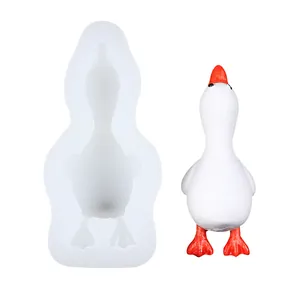 3D-Entensilikonform für DIY-Mousse-Kuchen, Gipsornamente und lustige Quetschspielzeuge.