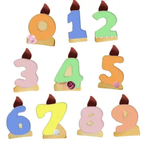 Complete set van 0-9 cijferstempels voor het versieren van feestelijke verjaardagstaarten