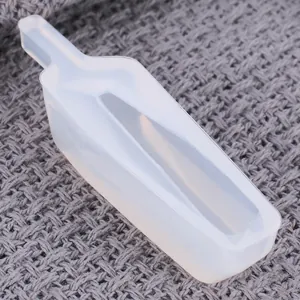 Detail macro view of translucent silicone mold for DIY handmade resin crystal pendants