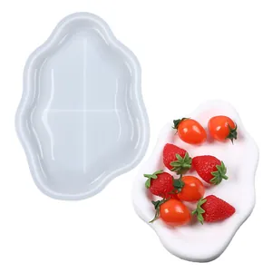 Cloud shaped silicone mold for DIY resin fruit trays and decorative desktop coaster making