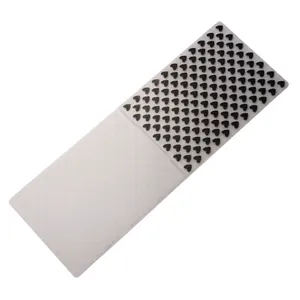 Detailed dimensions of heart pattern plastic embossing folder for DIY paper crafts