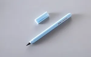 Light blue sharpen-free eternal pencil with inkless technology and removable cap