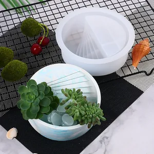 Vue détaillée du moule en silicone pour pots de succulentes et boîtes de rangement