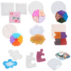 Irregular Silicone Resin Mold For DIY Coaster Tray Mirror Surface Casting Craft Home Decoration Handmade Artistic Design Tool