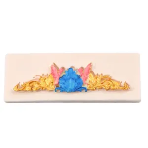 Vintage European Style Relief Silicone Mold Angel And Scroll Pattern Cake Border Decorating Tool DIY Baking Fondant Chocolate Mold