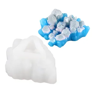 Crystal cluster silicone mold for DIY resin casting and handmade jewelry ornaments