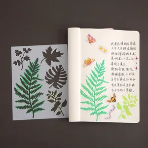 Creative leaf and butterfly PET painting stencil for DIY journaling and hand drawing