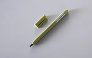 Detail of olive green inkless everlasting pencil with B501 label on body