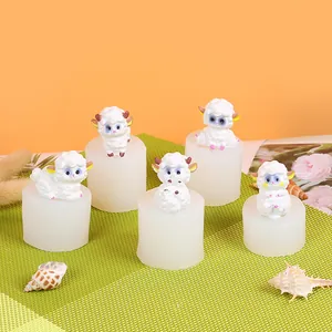 Mini Schaap Siliconen Vorm Voor DIY Gips Hars Gieten Handgemaakte Kaarsen Maken Ornamenten Aromatherapie Gereedschap Hobby