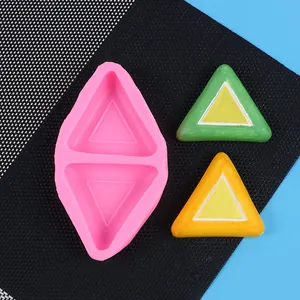 Molde de silicona rosa para formas de queso triangular, para velas y yeso artesanal