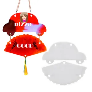 Siliconen mal voor DIY hars deurbordje met auto- en waaiervormen voor decoratie