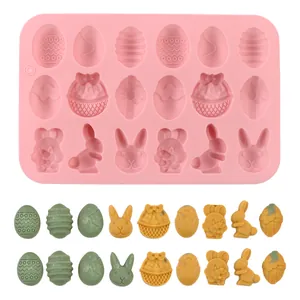 Silikonform Ostern mit Hasen- und Eierform für die Herstellung von DIY Schokolade