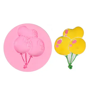 Professionelle Silikonform mit Ballonmotiven für Fondant-Kuchendekoration und Schokoladenbacken