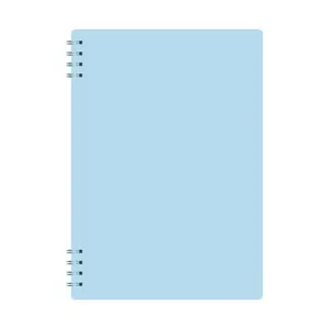 A5 Morandi blue spiral notebook with horizontal lines for office and study