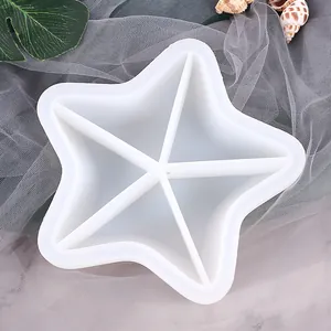 Dettaglio dello stampo in silicone a forma di stella marina per vassoio portaoggetti fai-da-te