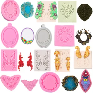 Moule en Silicone Rétro Européen avec Relief de Vigne à Fleurs Bordure Classique en Relief Moule de Cuisson en Silicone Liquide pour Gâteau