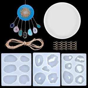 Ensemble de 25 moules en résine cristal pour pendentif planète avec accessoires de bricolage