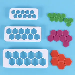 3pcs honeycomb geometric cookie cutter set for DIY baking and cake decorating tool