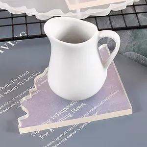 Irregular shaped silicone coaster mold for DIY creative handmade resin craft display